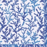 5" Sq Blue Ocean Tide Beverage Napkins