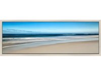 22" x 62" Deep Meets Shallow Coastal Framed Canvas