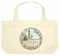 8" x 14" Sanibel Island Lighthouse Canvas Tote Bag