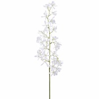 27" Faux White Cattelaya Spray