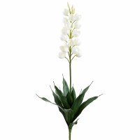 35" Faux Cream Fritillaria With Leaves