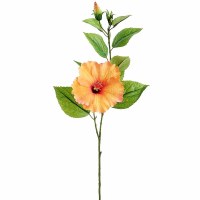 27" Faux Peach and Coral Hibiscus Spray
