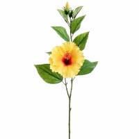 27" Faux Yellow Hibiscus Spray