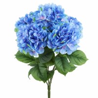 18" Faux Blue Hydrangea Bush