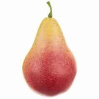4" Faux Yellow and Red Pear
