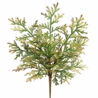 18" Faux Green Moss Bush Spike