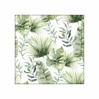 5" Sq Jungle Leaves Beverage Napkins