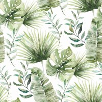 6.5" Sq Jungle Leaves Lunch Napkins