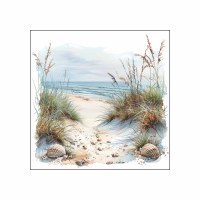 5" Sq Dune Walk Beverage Napkins