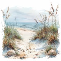 6.5" Sq Dune Walk Lunch Napkins