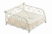 Cream Heart Beverage Napkin Holder