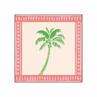 5" Sq Morocco Day Palm Beverage Napkins