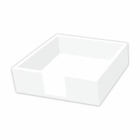 White Wood Beverage Napkin Holder