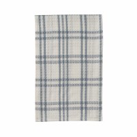 28" x 18" Blue and White French Farmhouse Plaid Kitchen Towel