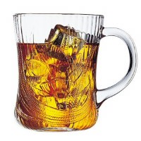 10 oz. Glass Magnolia Handled Mug 10 oz. Glass Magnolia Handled Mug