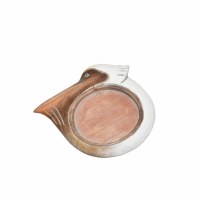 6" Painted Carved Wood Pelican Coaster 6" Painted Carved Wood Pelican Coaster