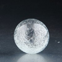 3" Clear Bubbled Glass Orb