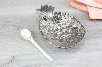 Gift Set of Porcelain Pineapple Bowl with Spreader by Pampa Bay