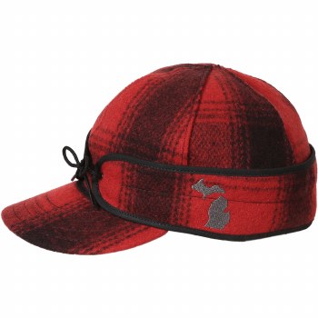 Stormy Kromer Michigan Embroidery Red/Black 6 7/8 SK51300RD/BK67/8