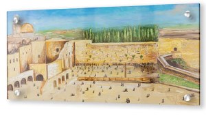 Lucite Kosel In Color Floating Wall Hanging Hand Painted Artwork 40" x 20"