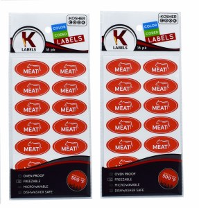 Kosher Label Meat Stickers - 2 Pack