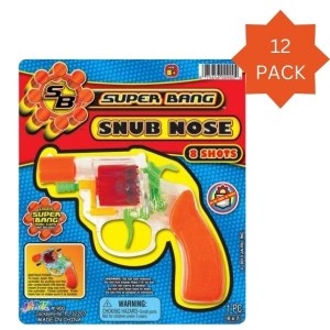 Super Bang Snub Nose Toy Cap Gun 12 Pack
