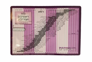 Chart of the Rishonim and Achronim Hebrew 6 x 8.5