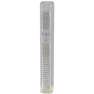 Plastic Lucite Mezuzah Case with Silver Faux Crystals 15cm