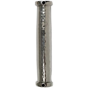 Hammered Steel Mezuzah 12cm