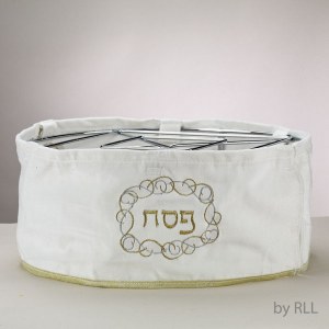 Passover 3 Tier Metal Stand for Seder Plate with Curtain