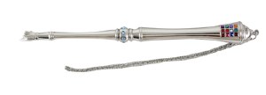 Torah Pointer with Stones Silver Plated #41777