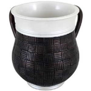Polyresin Black and White Patterned Washing Cup