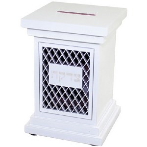Tzedakah Box White Wood #51495