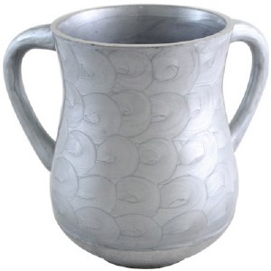 Aluminum Washing Cup Grey Waves Design