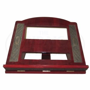 Table Top Shtender Mahogany Leatherette Plates #58788