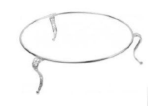 Silver Plated Seder Plate Stand 3 Leg 15"