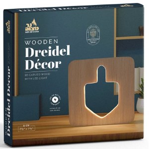 Wooden LED Dreidel Décor