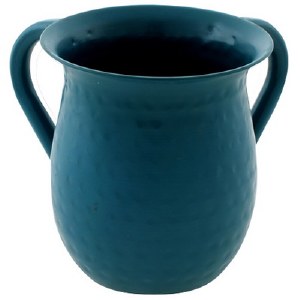 Hammered Stainless Steel Wash Cup Turquoise
