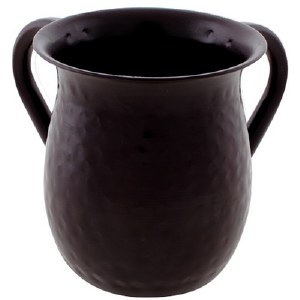 Hammered Stainless Steel Wash Cup Dark Brown