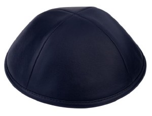 iKippah Navy Leather Size 4