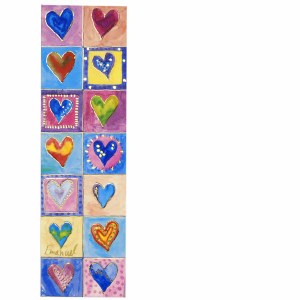 Yair Emanuel Cardboard Bookmark - Hearts