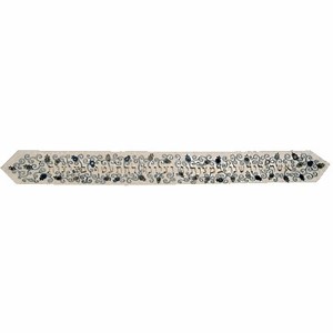 Yair Emanuel Embroidered Atara Pomegranate Design with Blessing Grey Black 31"