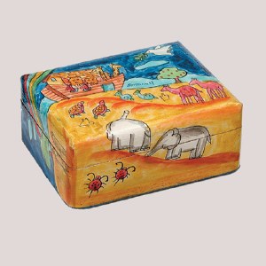 Yair Emanuel Travel Candlestick Box - Noah's Ark