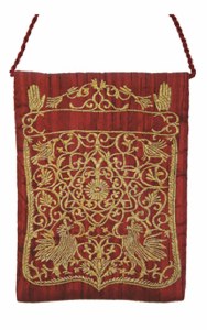Yair Emanuel Embroidered Handbag - Maroon Oriental