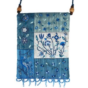 Yair Emanuel Applique Embroidered Bag - Blue Flowers