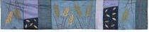 Yair Emanuel Silk Table Runner Wheat Blue 40"