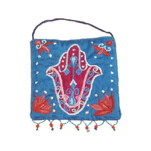 Yair Emanuel Small Wall Decoration - Blue Hand