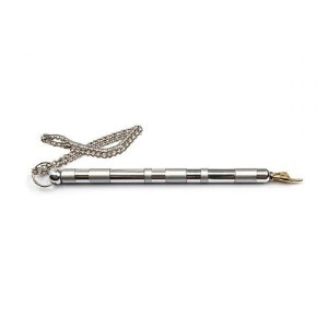 Yair Emanuel Anodized Aluminum Torah Pointer Stripes Design Silver 8"