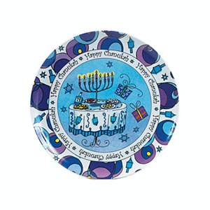 "The Gift of Chanukah" (TM) Melamine Round Serving Plate 12"