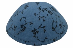 iKippah Blue Nightfall Bloom Design Size 4